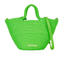 Small Ibiza Basket Bag, Polyester, Green, S, E, 4*